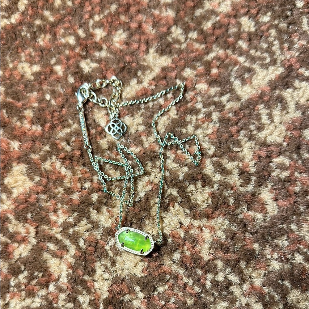 Kendra Scott Green Pendant Necklace